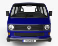 Volkswagen Transporter (T3) Furgoneta de Pasajeros 1990 Modelo 3D vista frontal