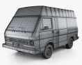 Volkswagen LT パネルバン 1975 3Dモデル wire render