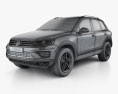 Volkswagen Touareg 2018 3d model wire render