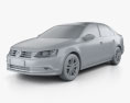 Volkswagen Jetta 2018 3d model clay render