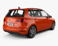 Volkswagen Golf Sportsvan 2016 3Dモデル 後ろ姿