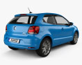 Volkswagen Polo 3도어 2017 3D 모델  back view