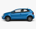 Volkswagen Polo 3ドア 2014 3Dモデル side view