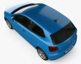 Volkswagen Polo 3门 2014 3D模型 顶视图