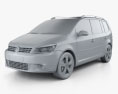 Volkswagen Touran with HQ interior 2014 3d model clay render