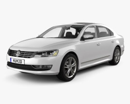 Volkswagen Passat (B7) with HQ interior 2014 3D model