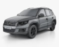 Volkswagen Tiguan Sport & Style with HQ interior 2017 3d model wire render
