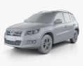 Volkswagen Tiguan Sport & Style with HQ interior 2017 3d model clay render
