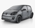 Volkswagen Up 5door BR-spec 2017 3d model wire render