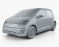 Volkswagen Up 5door BR-spec 2017 Modelo 3D clay render