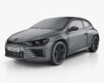 Volkswagen Scirocco R 2018 3d model wire render