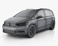 Volkswagen Touran 2018 3d model wire render