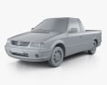 Volkswagen Caddy 2004 3D-Modell clay render