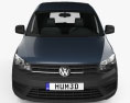 Volkswagen Caddy Furgoneta 2015 Modelo 3D vista frontal