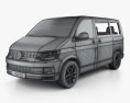 Volkswagen Transporter (T6) Multivan 2019 3D模型 wire render
