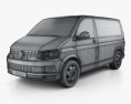 Volkswagen Transporter (T6) パネルバン 2016 3Dモデル wire render