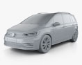 Volkswagen Touran R-Line 2018 3d model clay render