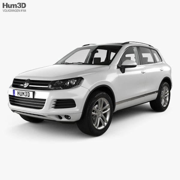 Volkswagen Touareg HQインテリアと 2010 3Dモデル