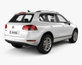 Volkswagen Touareg with HQ interior 2014 3d model back view