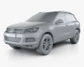 Volkswagen Touareg HQインテリアと 2010 3Dモデル clay render