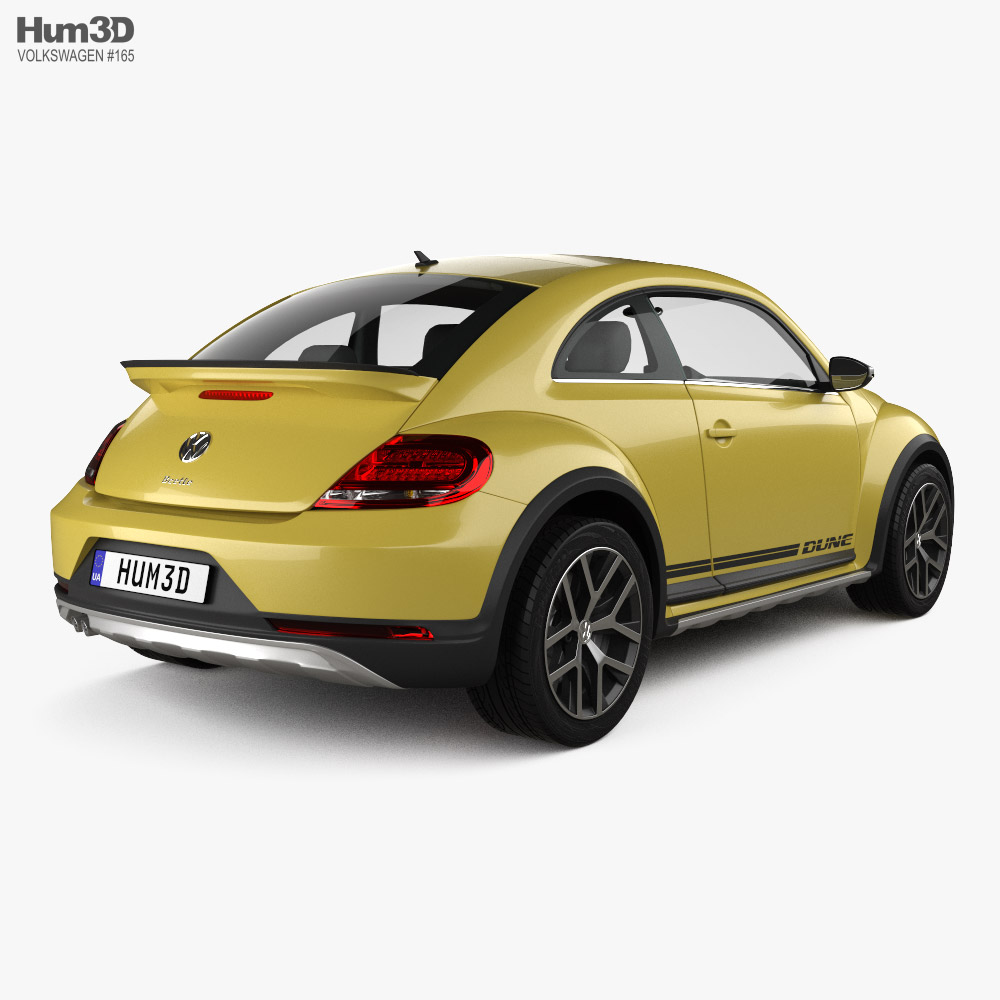 Volkswagen Beetle Dune 2019 3d model back view