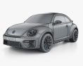 Volkswagen Beetle Dune 2019 3d model wire render