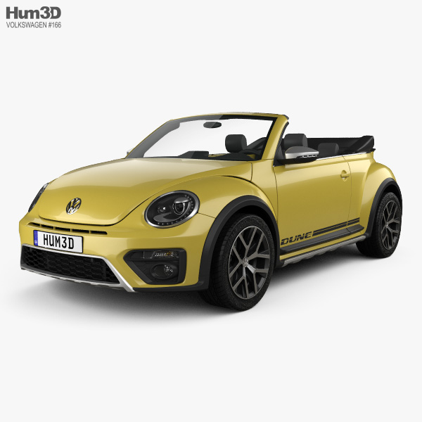 Volkswagen Beetle Dune descapotable 2016 Modelo 3D