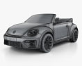 Volkswagen Beetle Dune convertible 2019 3d model wire render