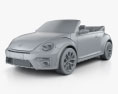 Volkswagen Beetle Dune Cabriolet 2016 Modèle 3d clay render