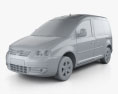 Volkswagen Caddy 2010 3d model clay render