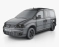 Volkswagen Caddy Maxi 2010 3d model wire render