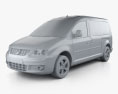 Volkswagen Caddy Maxi 2010 Modèle 3d clay render