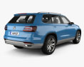 Volkswagen CrossBlue 带内饰 2013 3D模型 后视图