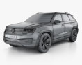Volkswagen CrossBlue 带内饰 2013 3D模型 wire render