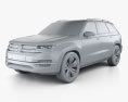 Volkswagen CrossBlue 带内饰 2013 3D模型 clay render