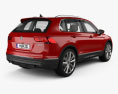 Volkswagen Tiguan with HQ interior 2018 3d model back view