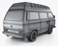 Volkswagen Transporter (T3) パッセンジャーバン High Roof 1980 3Dモデル