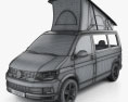 Volkswagen Transporter (T6) California 2019 3D模型 wire render