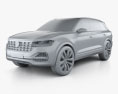 Volkswagen T-Prime GTE 2017 Modèle 3d clay render