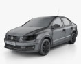 Volkswagen Vento 2019 3d model wire render
