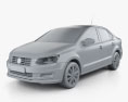 Volkswagen Vento 2019 3d model clay render