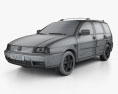 Volkswagen Polo Variant 2002 Modelo 3d wire render