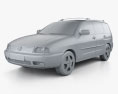 Volkswagen Polo Variant 2002 3d model clay render