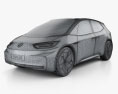 Volkswagen ID 2017 3d model wire render