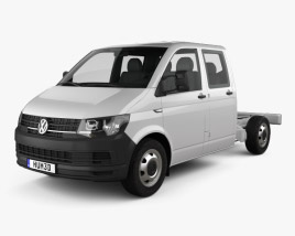Volkswagen Transporter (T6) Double Cab Chassis 2019 3D model