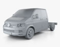 Volkswagen Transporter (T6) Double Cab Chassis 2019 3d model clay render
