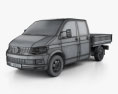 Volkswagen Transporter (T6) Double Cab Pickup 2019 3d model wire render