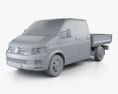 Volkswagen Transporter (T6) Double Cab Pickup 2019 3d model clay render