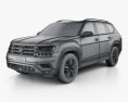 Volkswagen Atlas SEL 2021 3d model wire render