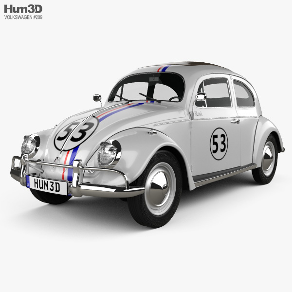 Volkswagen Beetle Herbie the Love Bug Modello 3D